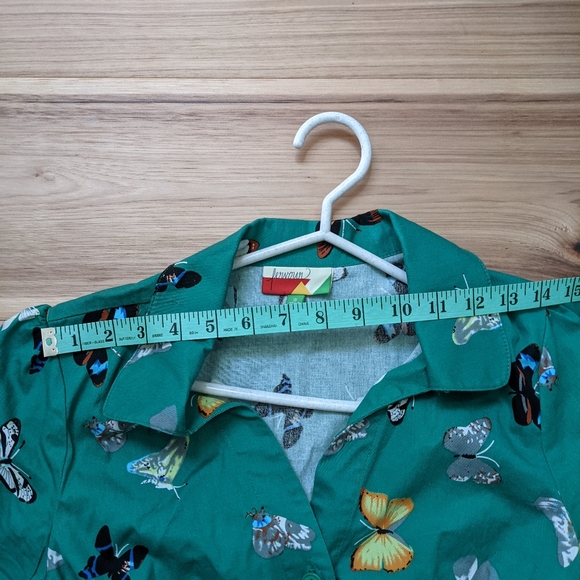 Modcloth 🦋 Butterfly shirtdress. Size small. Green - Picture 6 of 6